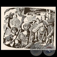 TRABAJADORES - Ilustración de ANDRES GUEVARA